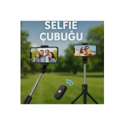 Uzaktan Kumandalı Kablosuz Selfie Çubuğu