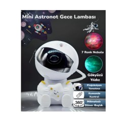 Astronot Gece Lambası Galaxy Yıldızlı Projeksiyon Tavan Aydınlatma Lamba Ev Çocuk Oda