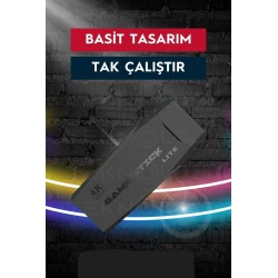 Siyah 2.4g Nostaljik Çift Kablosuz Atari Denetleyici Video Oyun Konsolu