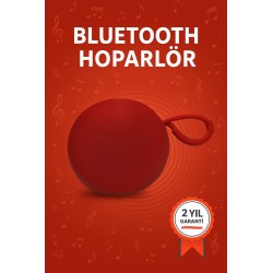 Kablosuz Taşınabilir RGB Ledli Bluetooth Hoparlör Kırmızı