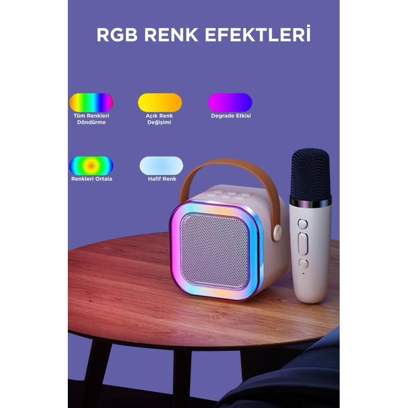 Taşınabilir Kablosuz Karaoke & Bluetooth Hoparlör