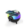 Siyah RGB Işıklı Çalar Saatli Bluetooth Hoparlörlü Şarj Standı