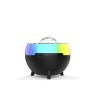 Siyah RGB Işıklı Çalar Saatli Bluetooth Hoparlörlü Şarj Standı