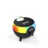 Siyah RGB Işıklı Çalar Saatli Bluetooth Hoparlörlü Şarj Standı