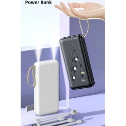 Hızlı Şarj Özellikli 4 Çıkışlı 10.000 Mah Powerbank Beyaz