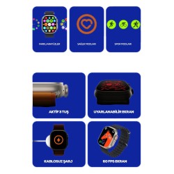 Akıllı Saat S8 Ultra Max Gs8 Smart Watch 49mm Vidalı 2.08 Inc Android Ve Ios Uyumlu Akıllı Saat