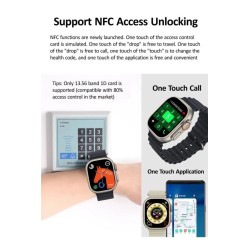 Black Cactus Apple Iphone Xs Max Uyumlu S8 Ultra Pro Bt Çağrı Destekli Çok Fonksiyonlu Akıllı Saat