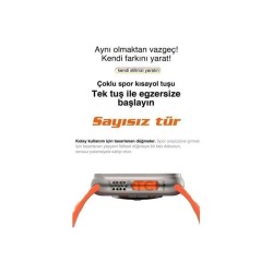 8 Ultra Çift Kordon Kilitli Vidalı 49mm 2.05 Inch Ios Ve Android Uyumlu Akıllı Saat