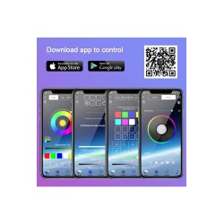Televizyon Arkası 10 Metre Bluetooth Telefon Kontrollü Smart Şerit Led Sese Duyarlı Kumandalı