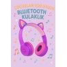 Bluetooth Kedi Kulaklık Katlanabilir Sd Kart Girişli Mikrofonlu Kablosuz Led Işıklı Kulaklık
